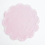MAGNOLIA PINK GINGHAM WHITE TRIM PLACEMAT & NAPKIN SET