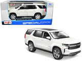 2021 Chevrolet Tahoe White with Sunroof Special Edition 1/26 Diecast Model Car by Maisto