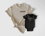 Mama & Mama’s Boy Matching Shirts | Embroidered Mother Son Outfits