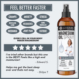 Doctor Recommended Pure Topical Magnesium Oil Spray, Ultra-Fast Absorption for Better Health, Original Zechstein Brine