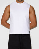 Mid Weight Cropped Sleeveless White