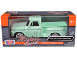 1966 GMC C1000 Fenderside Pickup Truck Light Green Timeless Legends Series 1/24 Diecast Model Car by Motormax
