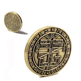 Mystical Figure of Solomon Coin – 72 Names of God – Kabbalah Tree of Life Brass Coin