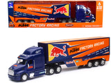 Peterbilt 387 Truck Dark Blue Red Bull KTM Factory Racing 1/32 Diecast Model by New Ray