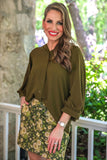 Olive Blossom Skort