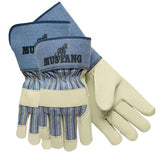 MCR 1271936L Mustang Premium GrainLeather Gloves 4 .50 In Gauntlet Cuff Large