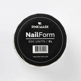 Pink Mask - Nail Sculpting Forms XL, 300pcs