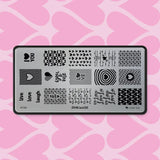 Pink Mask - Stamping Plate Love You #35