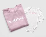 Custom Light Pink and White Mommy and Me Outfits
