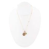 Pisces - Zodiac Green Jade Golden Charm Necklace