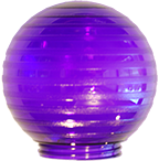 Polymer Products 321552630 Sphere 6 in Etched Violet Acrylic Festival Replacement globe Pack Of 6