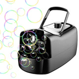 Portable Bubble Blowing Machine with 2 Speeds Handle 3000-4000 Bubbles Per Minute Plug-In Battery Powered