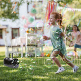 Portable Bubble Blowing Machine with 2 Speeds Handle 3000-4000 Bubbles Per Minute Plug-In Battery Powered