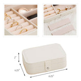 Small Jewelry Organizer Box Travel Case for Rings and Earrings