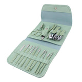 Nail Clippers Pedicure Kit – 16-Piece Grooming Set with Case