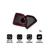Tint My Light Smoked Acrylic Rear Bumper Reflector Cover for 2018 - 2026 Jeep Wrangler JL