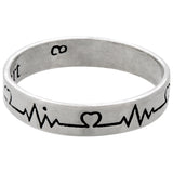 Pulse of My Heart Sterling Ring