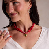 Red Bandana Charm Necklace