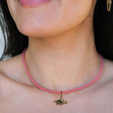 Red & White Minimalist Cord Necklace