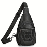 Retro PU Leather Crossbody Bag