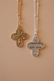 Four Way Cross Necklace in Silver
