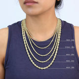 Rope Chain in Yellow Gold - 10mm