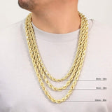 Rope Chain in Yellow Gold - 7mm