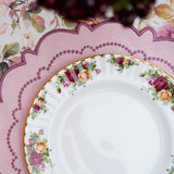 HARMONY LIGHT PINK ROUND FABRIC PLACEMAT