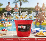 Reusable Red Party Ice Bucket
