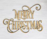 Unfinished Merry Christmas MDF Words