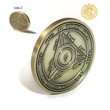 Fourth Pentacle of Saturn Coin - 72 Names of God