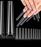 Queen - Clear Coffin No Curve XXL Tips -(500pcs)