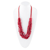 Six Strand Red Magnesite Necklace
