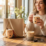 Soft Fabric Boba Keychain 3 Pack Kawaii Bag Charm Accessory