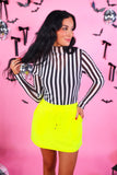 Solid Neon Yellow Skort