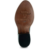 Men's Brown Ostrich Print Cowboy Boots (H7002)