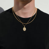Saint Michael Pendant Gold Set