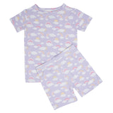 Lavender Rainbows and Clouds Summer Pajama Set