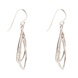 Swirled Sterling Silver Drop Earrings