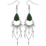 Swirls Chandelier Stone Earrings