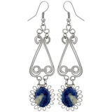 Swirls & Sunburst Stone Earrings