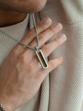 Tiger Eye Column Pendant Necklace