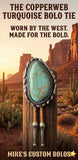 THE COPPERWEB TURQUOISE BOLO TIE