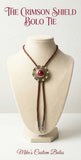 THE CRIMSON SHIELD BOLO TIE ~ COMMAND ATTENTION