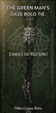 THE GREEN MAN'S GAZE BOLO TIE ~ WEAVE YOUR LEGACY
