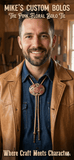 THE PINK FLORAL BOLO TIE ~ MIKE'S CUSTOM BOLOS