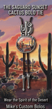 THE SAGUARO SUNSET CACTUS BOLO TIE