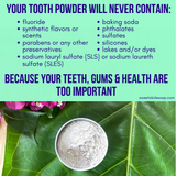 Sweet Cinnamon Tooth Powder with Hydroxyapatite for Enamel Strength
