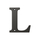 Deltana RL4L10B 4 in. Residential Letter L Oil Rubbed Bronze Solid