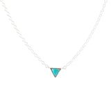Trident Turquoise and Sterling Silver Necklace